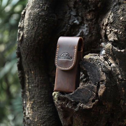 Topstache Leather Multitool Sheath - Multitool Holster for Belt - Belt Loop Multitool Pouch - Magnetic Closure Tool Pouch Case,