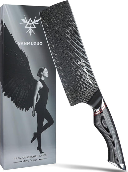 3.5 Inch Paring Knife - Fruit and Vegetable Peeling Knives, Black Damascus Steel with Ergonomic Handle - MIAO Series