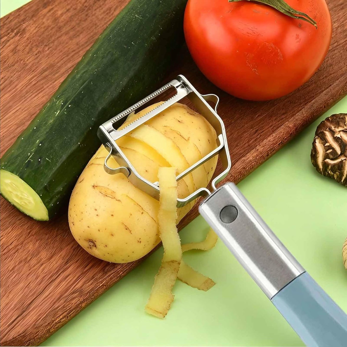 Multifunctional Vegetable Peeler with Stainless Steel Blade and Bottle Opener - Ideal for Veggie Potato Carrot and Apple Peeling