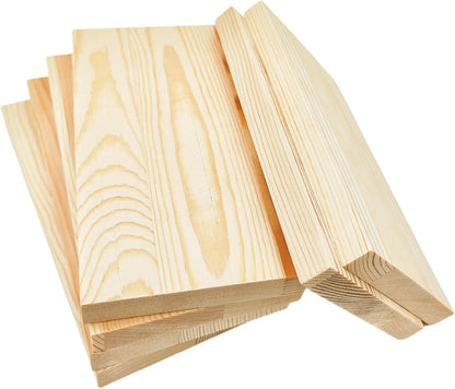 4PCS Rectangle Wood Boards Unfinished Wood Blocks for Crafting, 8x6x1in Blank Whittling Wooden Blocks for Wood Carving,Painting & Burning