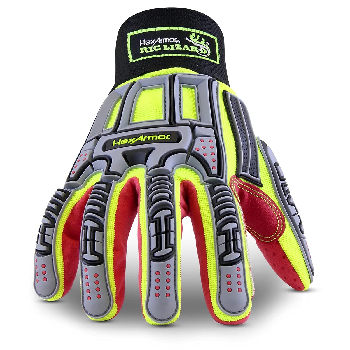 HexArmor Cut-Resistant Impact Protection PU Palm Work Gloves | Rig Lizard® Series 2095 | Large
