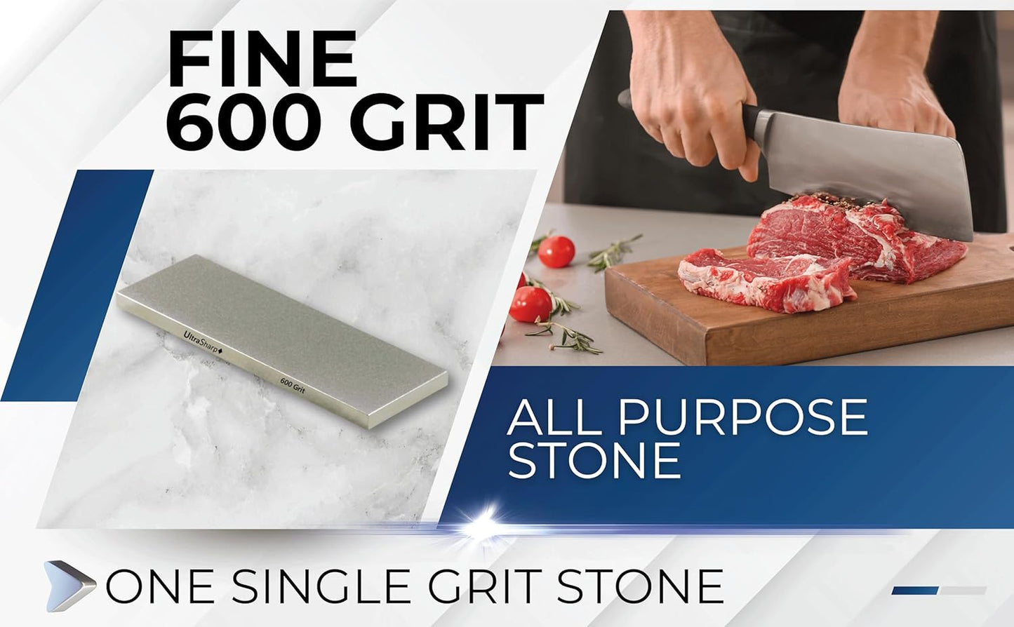 Ultra Sharp Diamond Sharpening Stone - Extra Fine 1200 Grit - 8 x 3