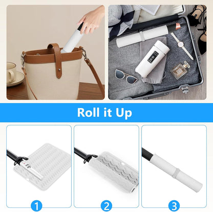 Heat Resistant Mat Oversize Curling Iron Mat Silicone Hot Hair Tools Mat for Hair Straightener,Flat Irons,Hair Styling Tools Countertop protection Portable Travel Mat 14.2" x 11"