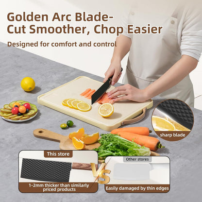 Kitchen Knife Set with Block, 7-Piece Kitchen Knife Set for Chef with Universal Knife Block, Anti-Rust Kitchen Knife Block Set, Ergonomic Design