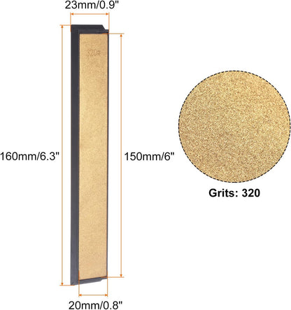 uxcell Diamond Sharpening Stone, 6" x 0.8" (150mm x 20mm) 80 Grits Titanium Coated Whetstone Sharpener Grinding Plate Hand Tool