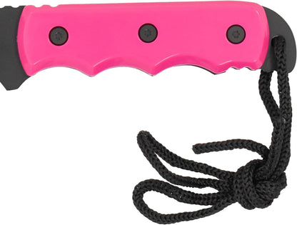 MTech USA MT-20-35 Series Fixed Blade Knife, Black Drop Point Blade, Plastic Handle, 8-Inch Overall