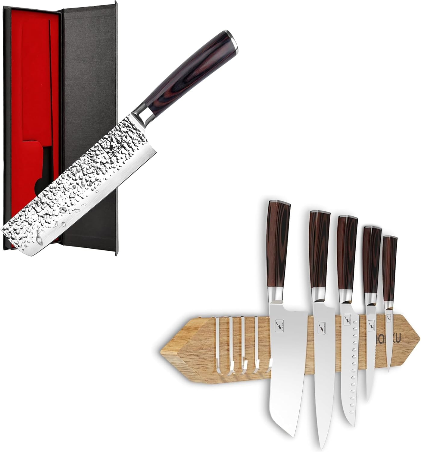 imarku 7 Inch Nakiri Knife Magnetic Knife Holder for Wall - 16 Inch