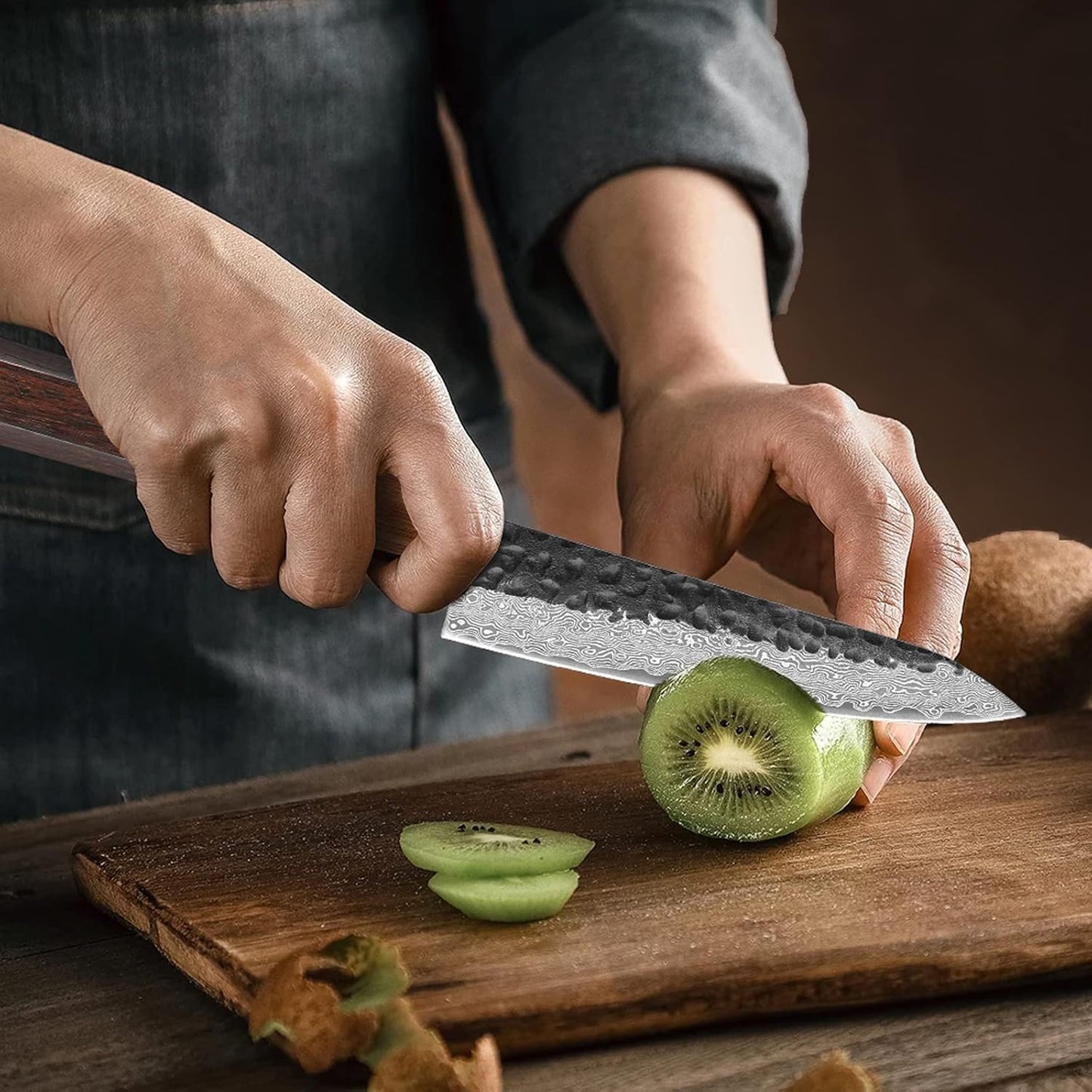 TURWHO 5-inch Utility Knife Japanese Hand Forged 67 Layer Damascus Steel Kitchen Chef knives Paring Tools