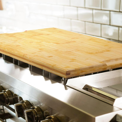 Utoplike Extra Large XXXL Bamboo Cutting Board 24 x16 Inch, Largest Wooden Butcher Block for Turkey, Meat, Vegetables, BBQ, Over the Sink Chopping Board with Handle and Juice Groove, Thickness 1.25"