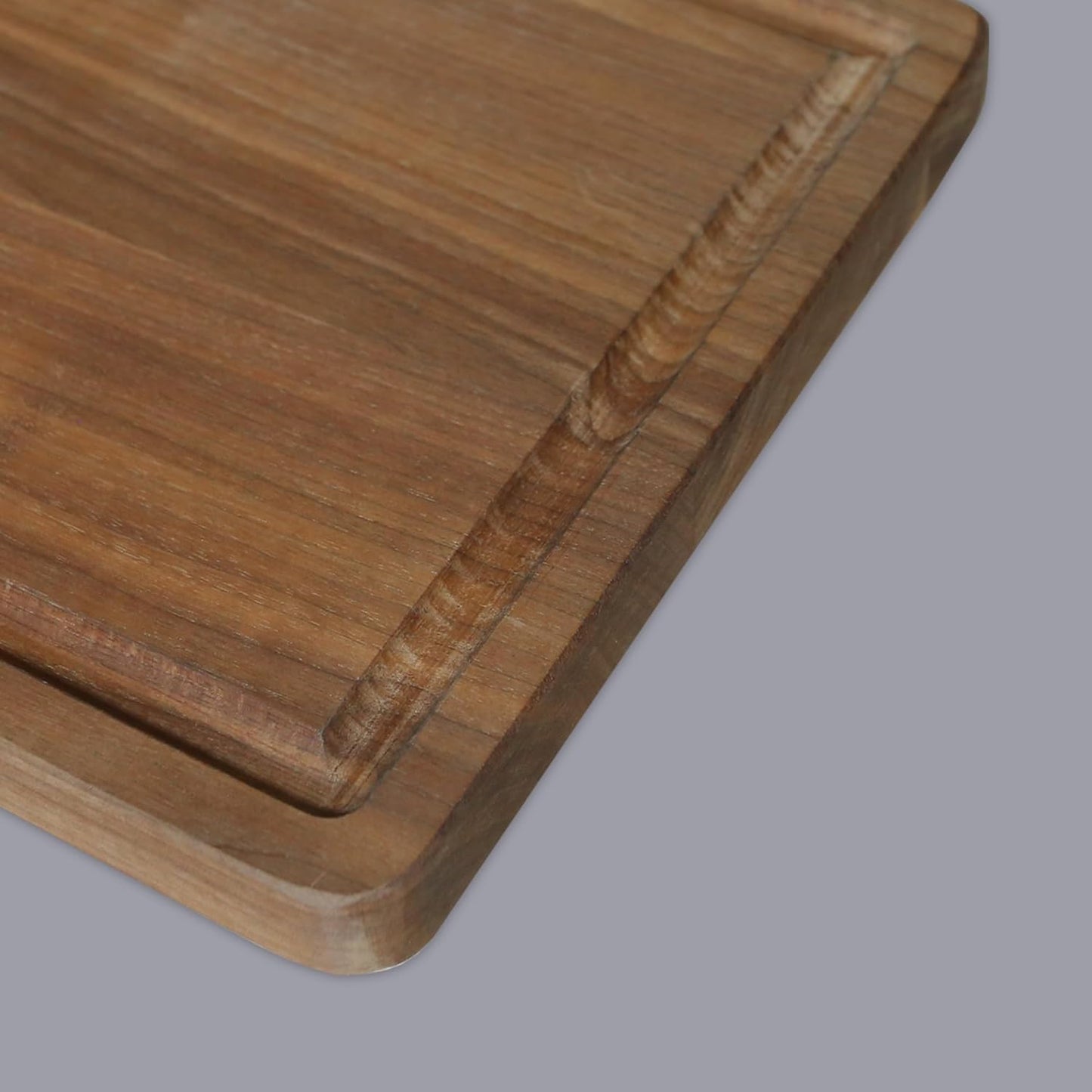 Casual Home Delice Rectangle Juice Drip Groove Cutting Board 15.5"Wx11"Dx0.75"H, Walnut