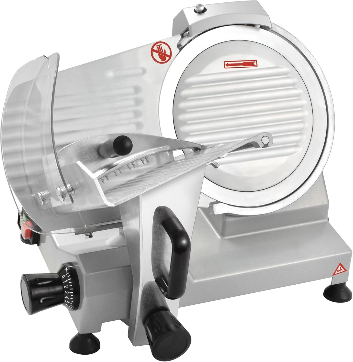 OKF Meat Slicer, 10 Inch Commercial Meat Slicer, 240W Meat Slicer Machine, Heavy-Duty Slicer Machine, Premium Chromium-plated Steel Blade, Deli Slicer for Meat, Cheese, Semi-Frozen Foods