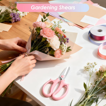 4PCS Flower Scissors, Stainless Steel Floral Scissors, Garden Pruning Shears with Comfort Grip Handle, Perfect for Arranging Flowers, Pruning, Trimming Plants, Gardening Tool