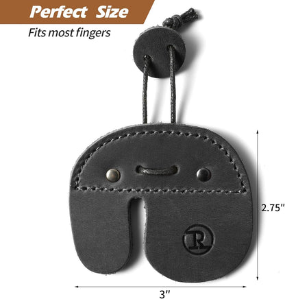 Ringsun Leather Archery Finger Tabs,Handmade Archery Finger Guard for Shooting Practice Gear, Recurve Bow Fingers Tab