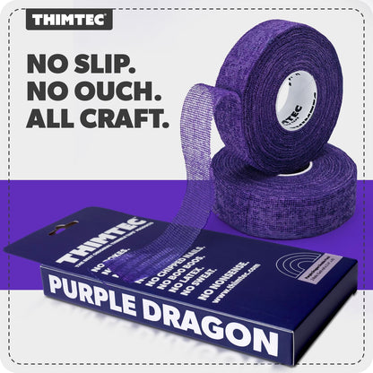 THIMTEC - The Original Thimble Tape for Hand Sewing - Fully Adjustable Nail & Finger Protector - A Smarter Alternative to Classic Knitting Thimbles - Caution Tape, 2-Pack