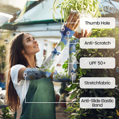 YPHCDO Gardening Sleeves Farm Sun Protection Arm Cooling Sleeves Thorn Proof Garden for Women Men with Thumb Hole