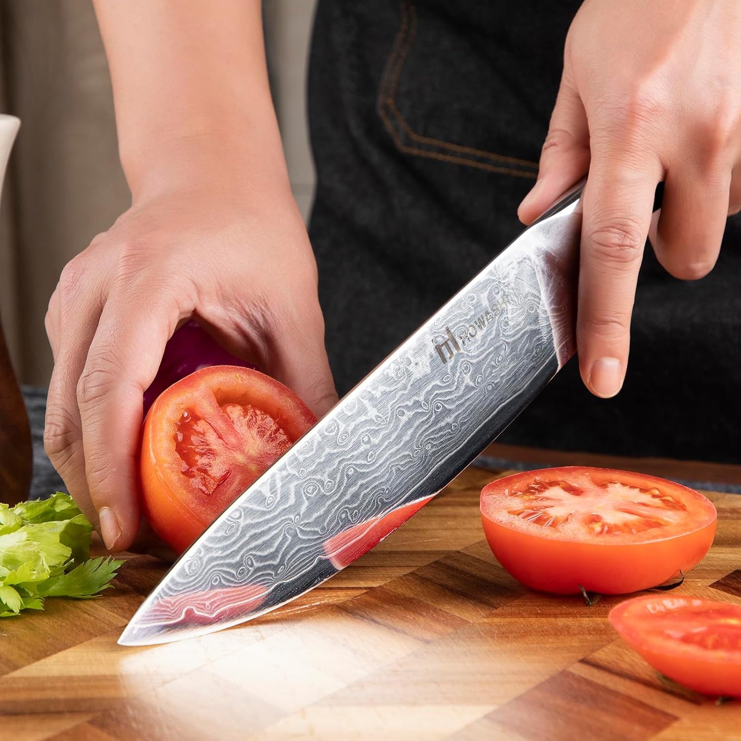 Chef Knife 5 Inch & Kitchen Knife Set Professional, German High-Carbon Stainless Steel,Razor Sharp, Ergonomic Handle,Utility Knife with Christmas Gift Box