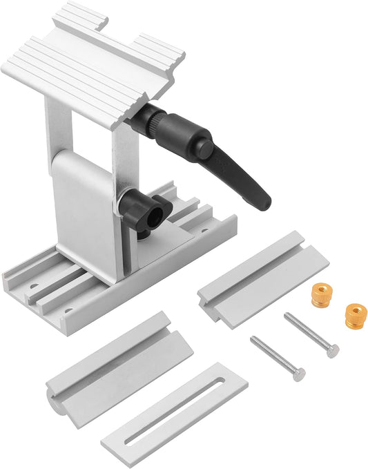 Peachtree Woodworking Supply Adjustable Replacement Tool Rest Sharpening Jig for 6 inch or 8 inch Bench Grinders and Sanders •Includes a Pivoting Miter Slide and Flat Miter Slide for Easy Tool Honing