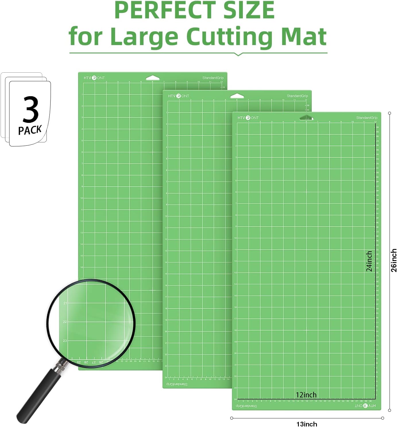 HTVRONT Cutting Mat, 6 Pcs Cutting Mat 12x12(Standard, Light, Strong, FabricGrip) Compatible with Cricut Maker 3/Maker 4/Maker/Explore 3/4/5/Air 2/One, Variety Adhesive Sticky Cutting Mats Accessories