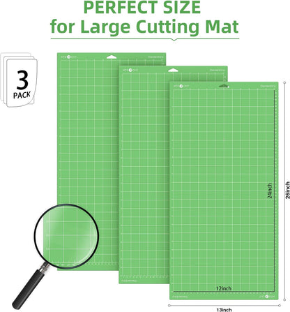 HTVRONT Cutting Mat, 6 Pcs Cutting Mat 12x12(Standard, Light, Strong, FabricGrip) Compatible with Cricut Maker 3/Maker 4/Maker/Explore 3/4/5/Air 2/One, Variety Adhesive Sticky Cutting Mats Accessories