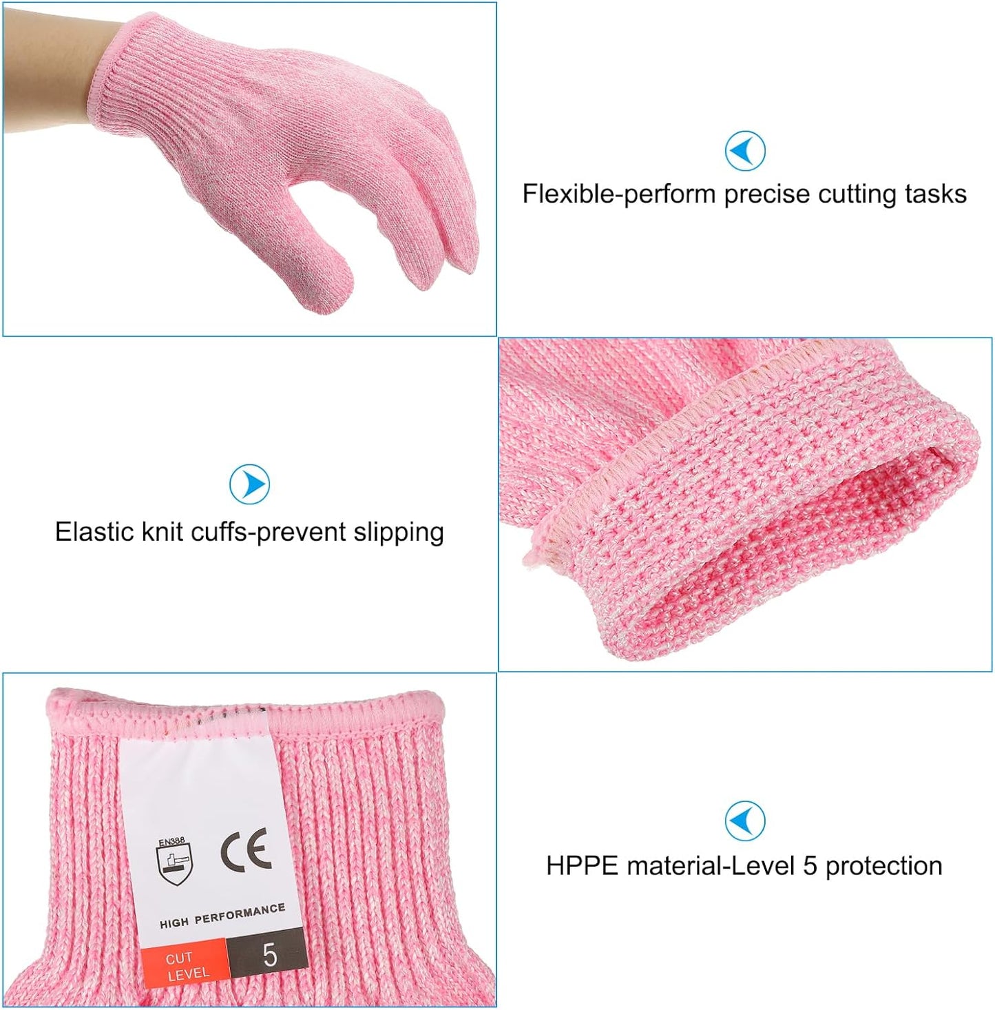 PATIKIL Cut Resistant Gloves, Level 5 Protection Anti Cutting Gloves Cut Proof Gloves for Kitchen Carving Working