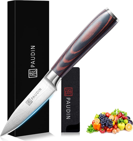 PAUDIN Bread Knife, 10 inch Serrated Knife, German Stainless Steel Bread Knife for Homemade Bread, Razor Sharp Edge for Efficient Slicing Sourdough Bread, Bagels, Cake