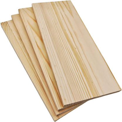4PCS Rectangle Wood Boards Unfinished Wood Blocks for Crafting, 8x6x1in Blank Whittling Wooden Blocks for Wood Carving,Painting & Burning