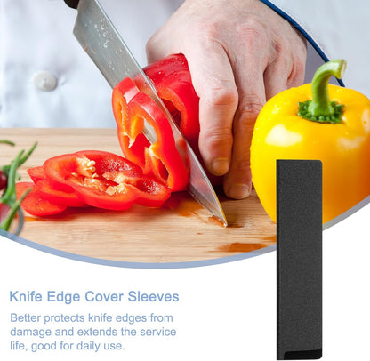 uxcell 3Pcs Knife Edge Guards 5.9"x1" ABS Knife Cover Sleeves Knife Case Blade Protector Universal Knife Sheath for Home Kitchen Knife