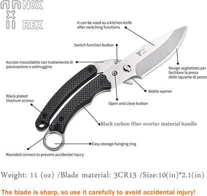 Heavy Duty Kitchen shears, all Purpose shears for food, Poultry Scissors, Stainless Steel Kitchen Scissors for camping, baking G10 Donut Pink