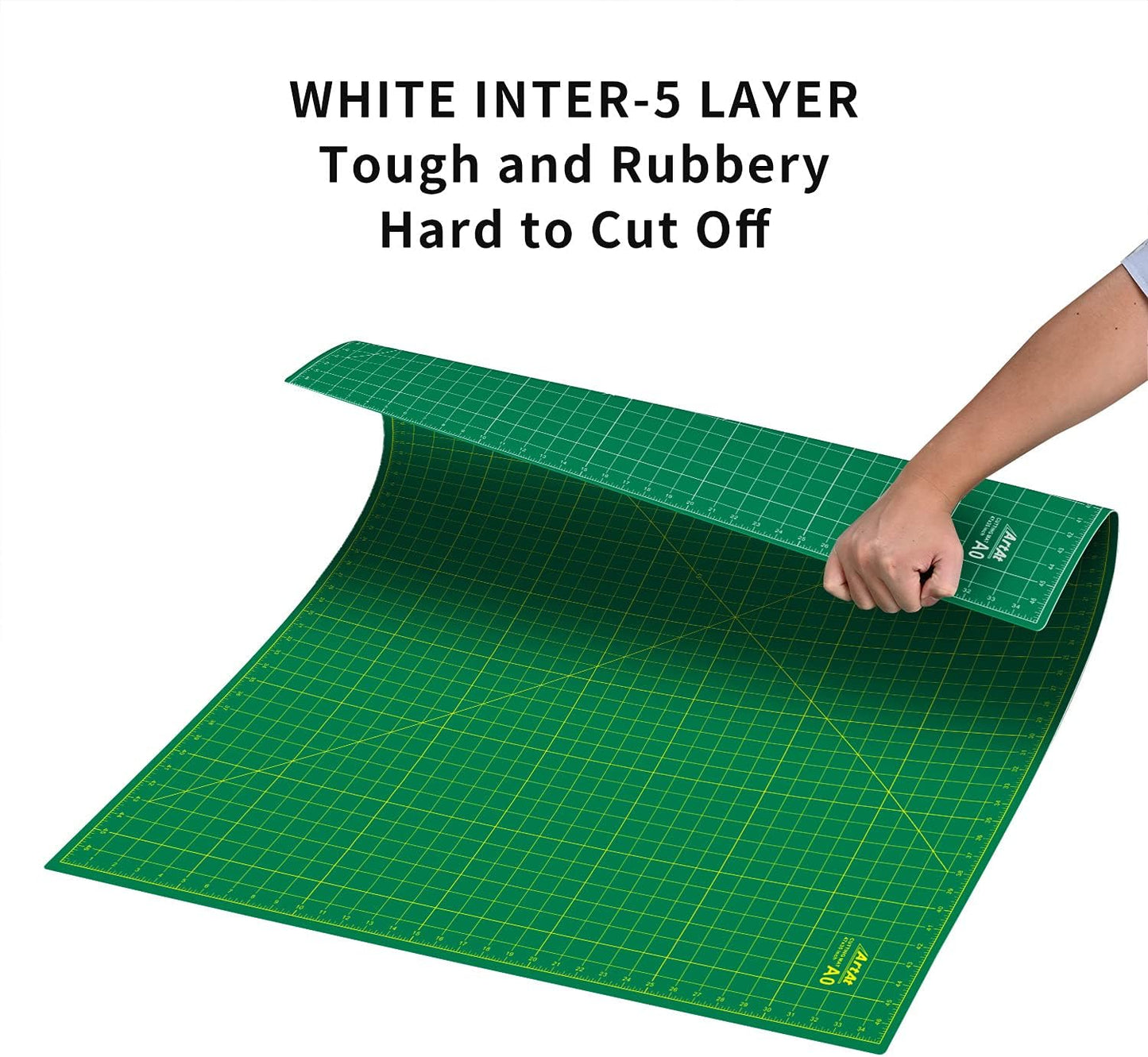 ArtAt Self Healing Cutting Mat: 12″x 18″ Black-Gray Eco-Craft Cutting Mat - 5-Layer Durable Anti-Blade-Wear Material for All Your Crafting Needs
