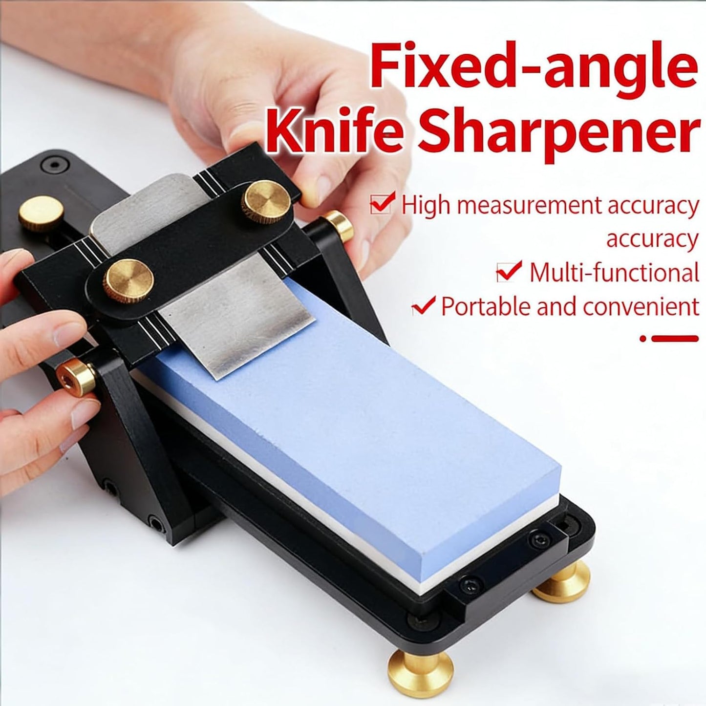 Fixed Angle Whetstone Set – Whetstone Set with Polishing Stone & Grinding Frame | Adjustable Sharpener for Kitchen Knives, Woodworking Chisels & Carving Tools