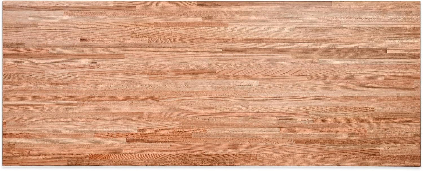 CONSDAN Butcher Block Counter Top, USA Grown Oak Solid Hardwood Countertop, Wood Slabs for Kitchen, Reversible, Both Side Polished, Prefinished with Food-safe Oil, 1.5" Thickness, 18" L x 25" W