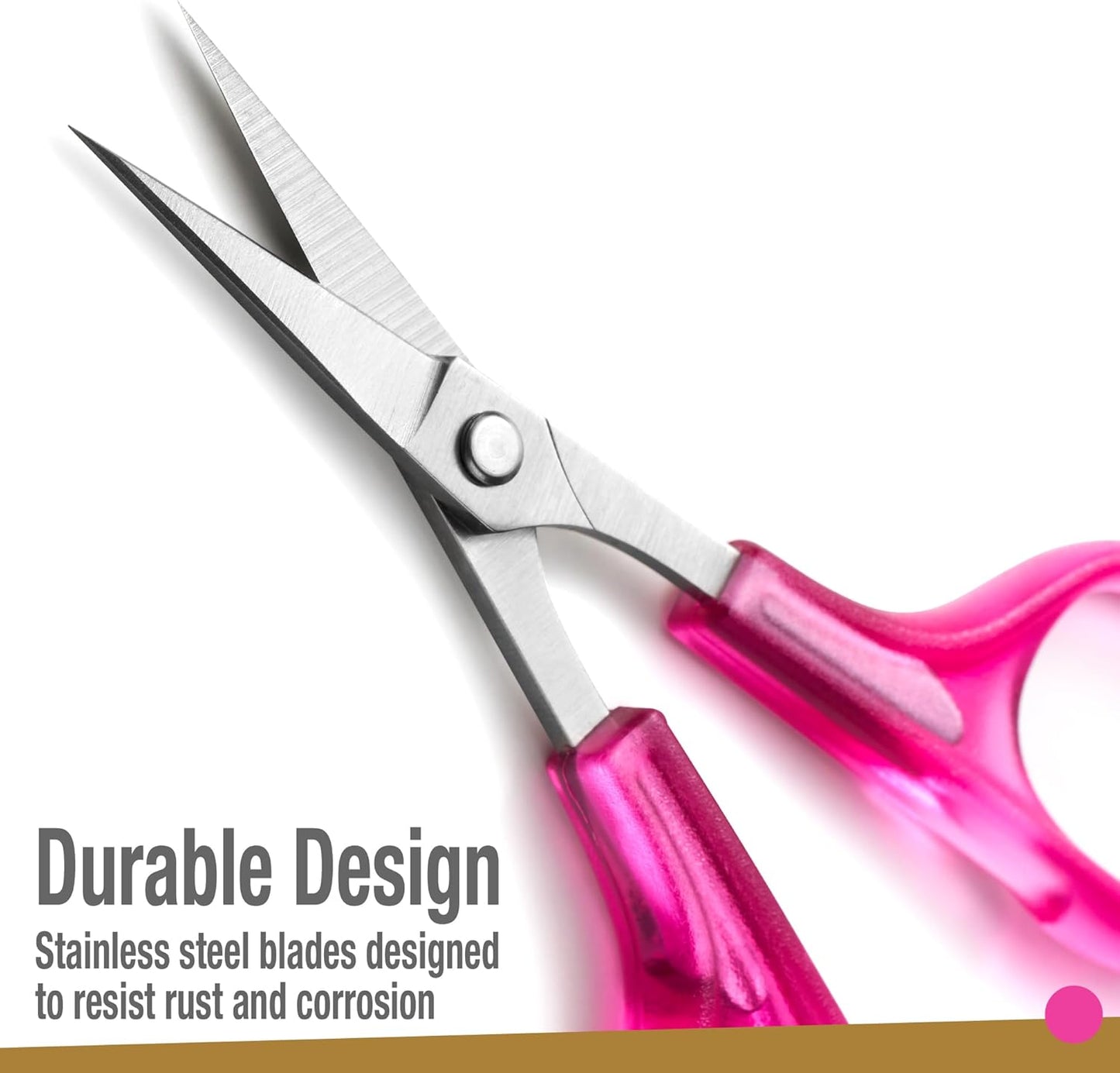 Beaditive High Precision Detail Scissors Set (2-Pc) Sharp, Fine Tips | Paper Cutting, Scrapbooking, Sewing, Crafting | Stainless Steel | Protective Cover (Pastel)