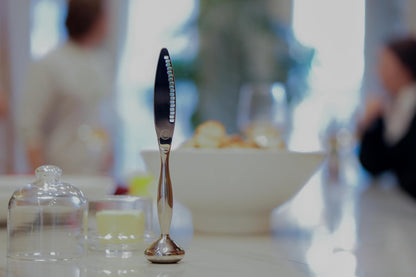 BON VIVANT Standing Knife Curler Stainless Steel Butter Spreader for Jam, Jelly, Marmalade, Condiment, Cheese, Pate - Ergonomic