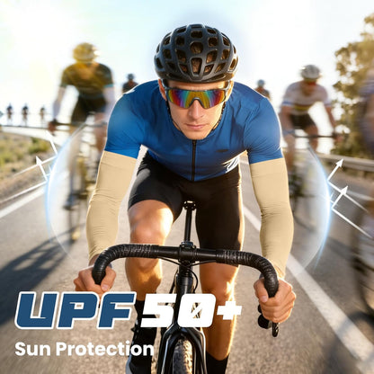 Mochabao 8 Pairs Soft Arm Sleeves, UV Sun Protection Cooling Compression Arm Covers for Outdoor Work, Sports, Men & Women