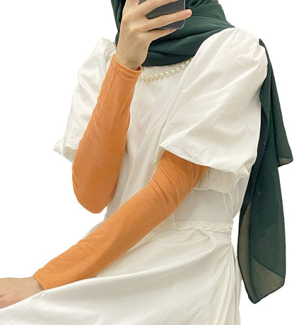 amokk Long Arm Sleeves for Women Cooling UV Sun Protection Sleeves to Cover Arms Gardening Sleeves