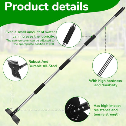 Garden Tools,Weeder Tool,Portable Weeding Tool,Garden weed pulling tool,Adopt Anti Slip Handle,Conforms to Ergonomic Curves,Weed puller tool Suitable for Farm Planting,Gardening(Black Orange Handle)