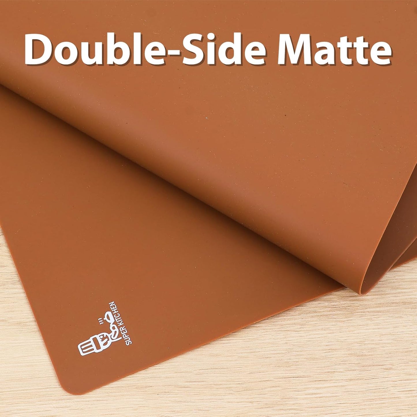 Thick Silicone Counter Mat Large 23.4"by15.6", Heat Resistant Mat for Kitchen Table/Countertop Protector/Non Stick Pastry Baking Placemats, Silicone Pad for Crafts Kids, Super Kitchen Clear