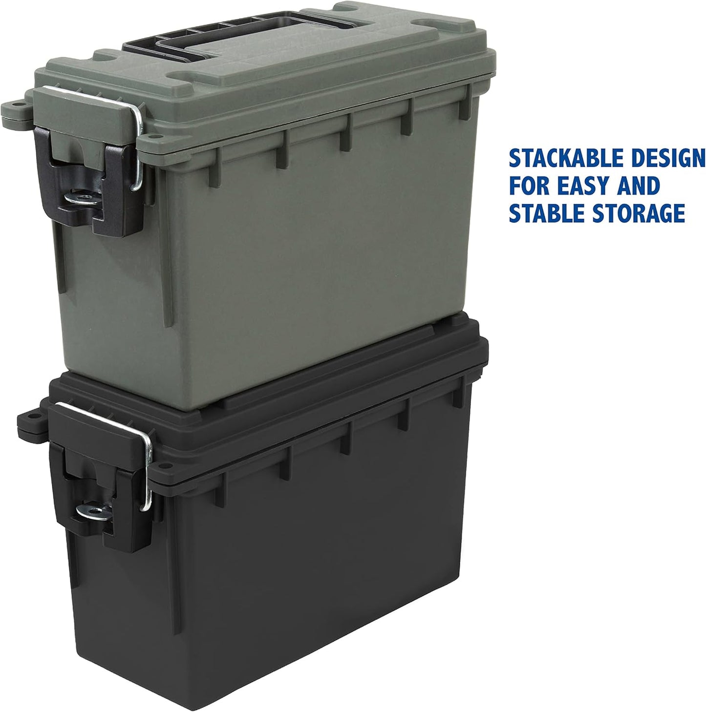 Sheffield 12629 Ammo Storage Box, Mothers Day Gifts for Mom,.30 Cal Field Boxes, Lockable Storage Box with Handle, Secures Hunting Gear, Supplies, and Bullets, Made in USA