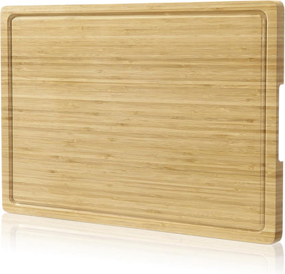 30 x 20 Inch Extra Large Wood Stove Top Cover Chopping Board, Bamboo Kitchen Cutting Board for BBQ, Turkey Carving Board, Large Charcuterie Boards for Party, Over the Sink Cutting Board