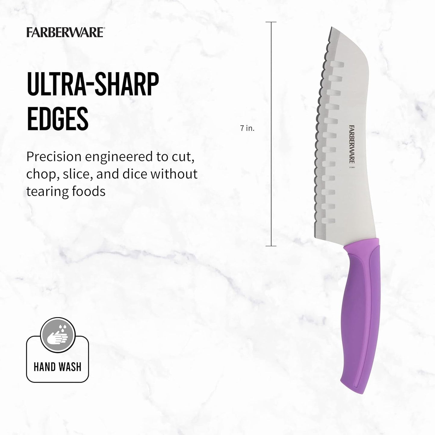Farberware Precise Slice Utility Knife Set, 3 Piece, Multicolor