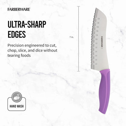 Farberware Precise Slice Utility Knife Set, 3 Piece, Multicolor