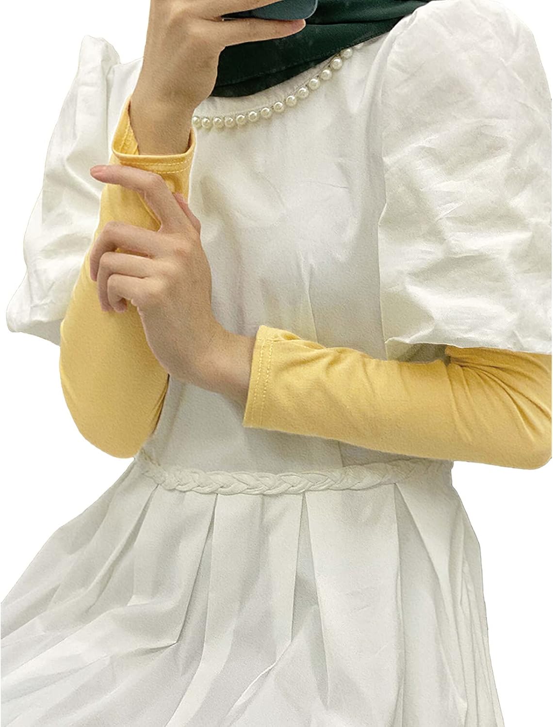 amokk Long Arm Sleeves for Women Cooling UV Sun Protection Sleeves to Cover Arms Gardening Sleeves