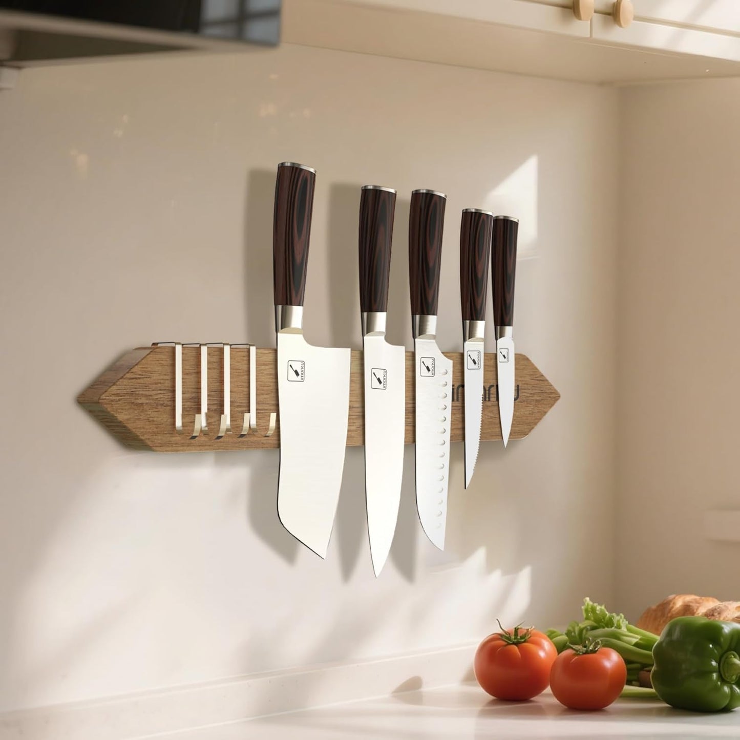 imarku 7 Inch Deba Knife Magnetic Knife Holder for Wall - 16 Inch