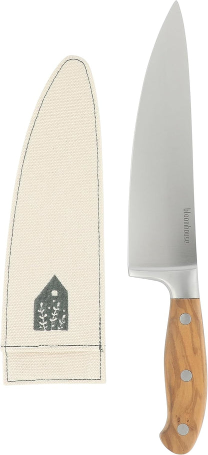 Bloomhouse - Two Time Oprah's Favorite Things Winner - 5" Utility Boning Kitchen Knife German Stainless Steel Blade w/Forged Italian Olive Wood Handle Full Tang for Meat Poultry & Precision Cutting