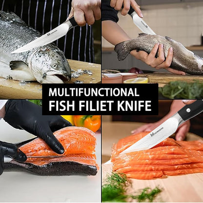 Chef Knife 5 Inch & Kitchen Knife Set Professional, German High-Carbon Stainless Steel,Razor Sharp, Ergonomic Handle,Utility Knife with Christmas Gift Box