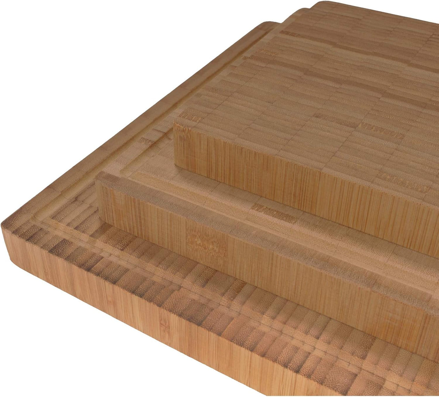 BambooMN Premium Bamboo End Grain Kitchen Cutting Board Flat - 7" x 7" x 1" - 1 Piece