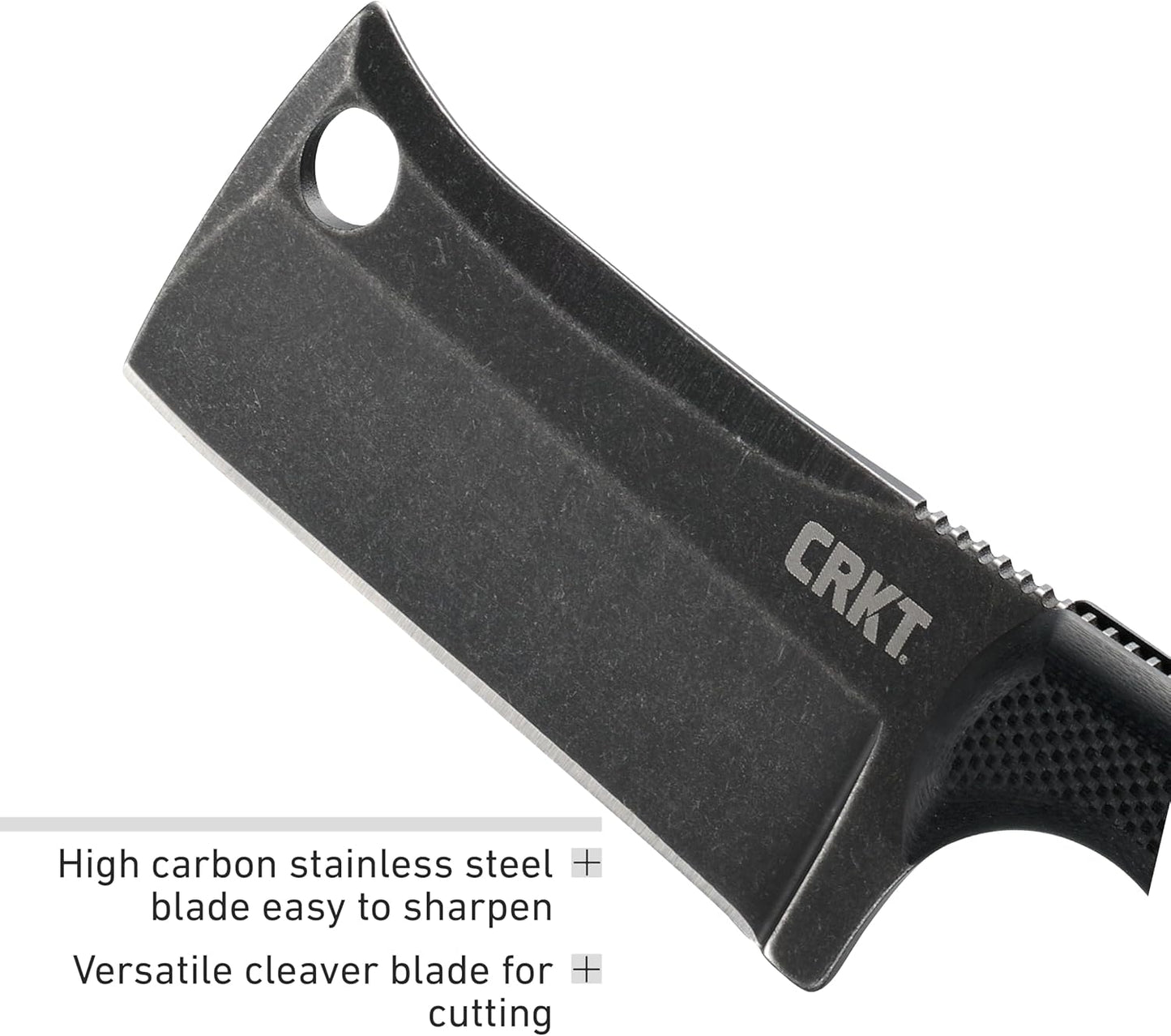 CRKT Minimalist Bowie Outdoor Survival Fixed Blade Knife with Sheath: Stainless Steel Plain Edge Blade, Micarta Handle, 2387