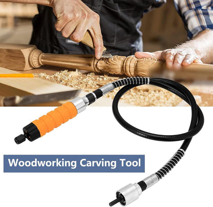 Jadeshay Electric Carving Chisel Tool Woodworking Set with 5 Knives and Flexible Rubber Shaft for Drills and Grinders
