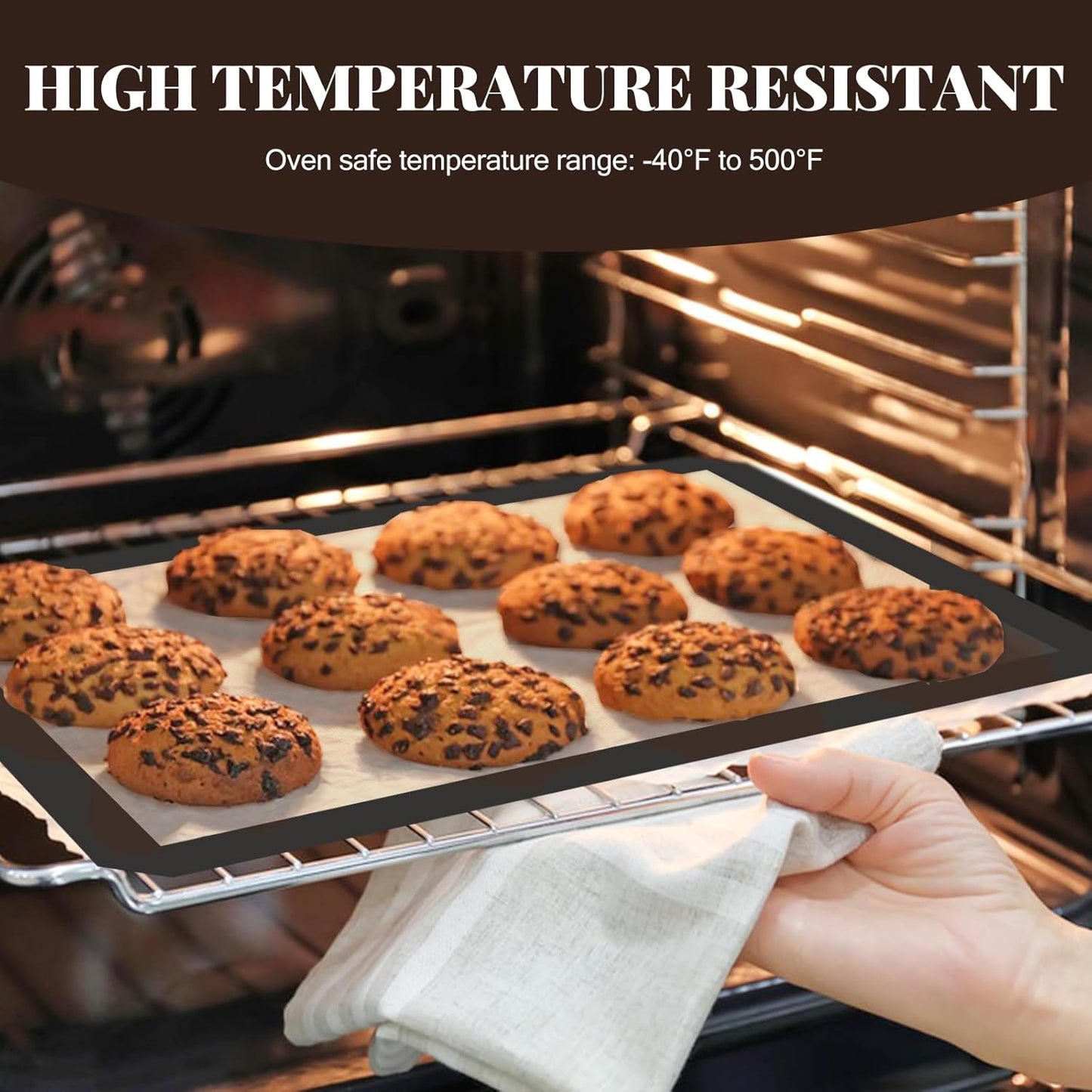 Silicone Baking Mat, 3 Pack Reusable Baking Sheet, Non-Stick ＆ Food Safe Silicone Mats for Baking for Making Cookies Macaroons Bread, Baking Supplies ＆ Accessories