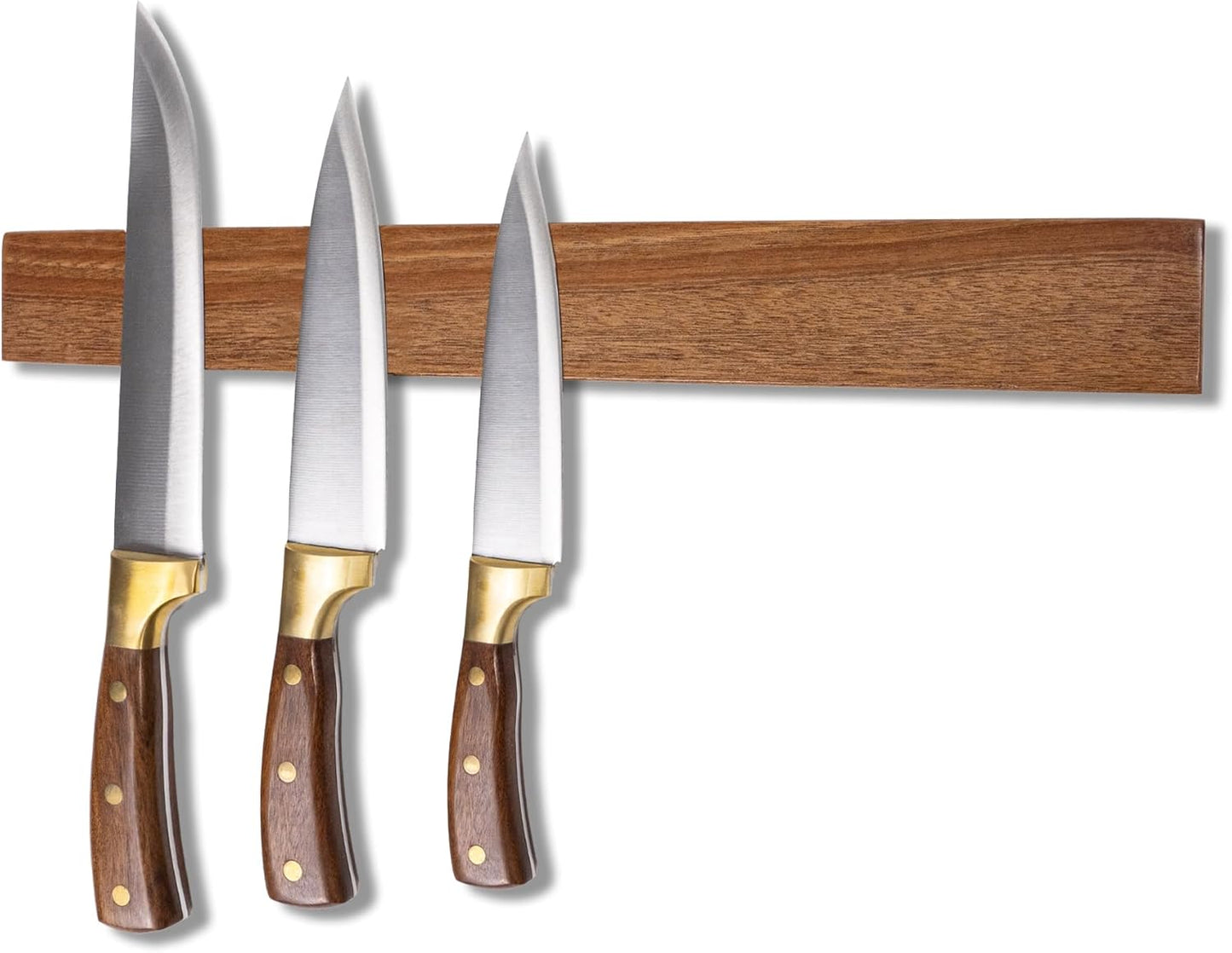 Yuoyar Wooden Magnetic Knife Holder - 8" Magnetic Knife Strips for Wall - knife storage kitchen accessories (8 inch)
